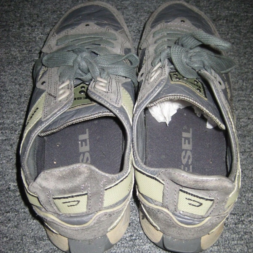 DIESEL 2007 "Lawndale" Sneakers 9.5 Grey/Olive - Picture 4 of 7